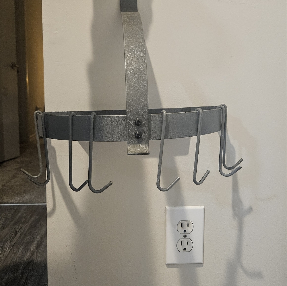 Modern Gray Wall-Mounted Hook Rack